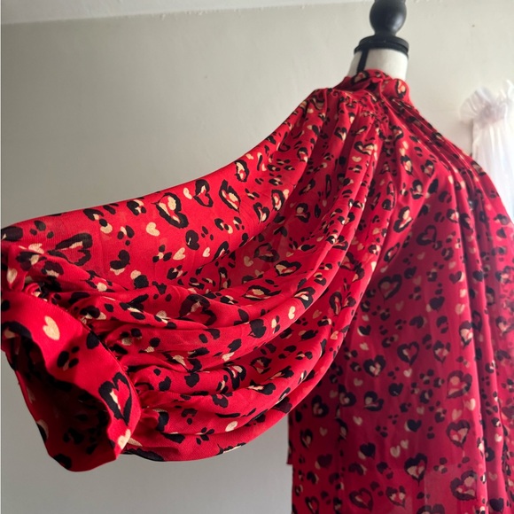 Chico’s Tie Neck heart pattern blouse. US size 12/14 in great condition. - Picture 5 of 12